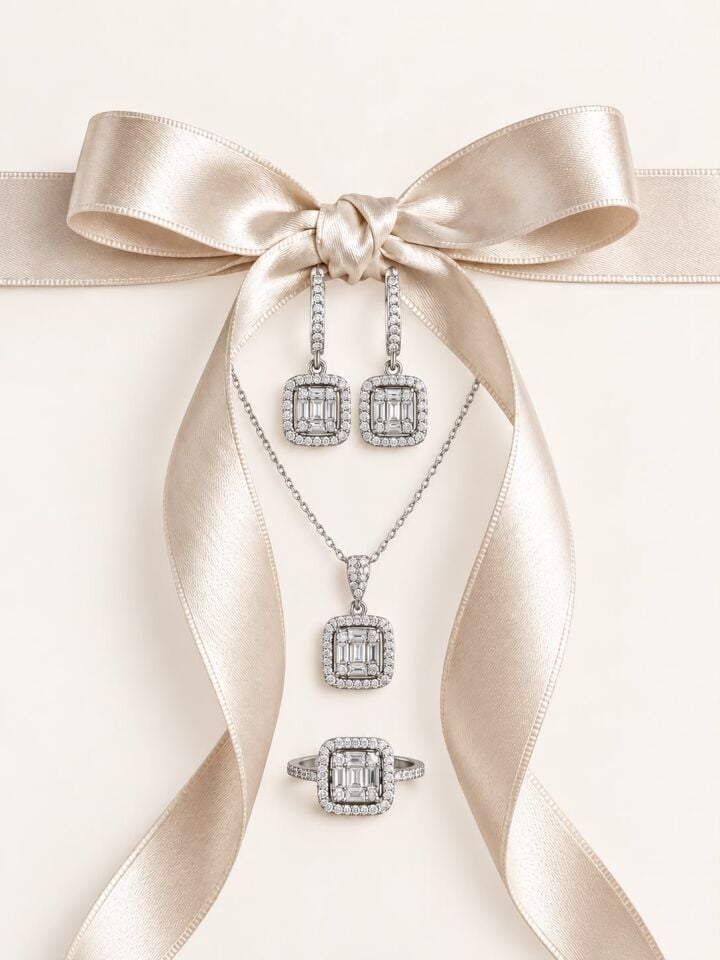 Prenses Baget 4lü Set | 925 Gümüş